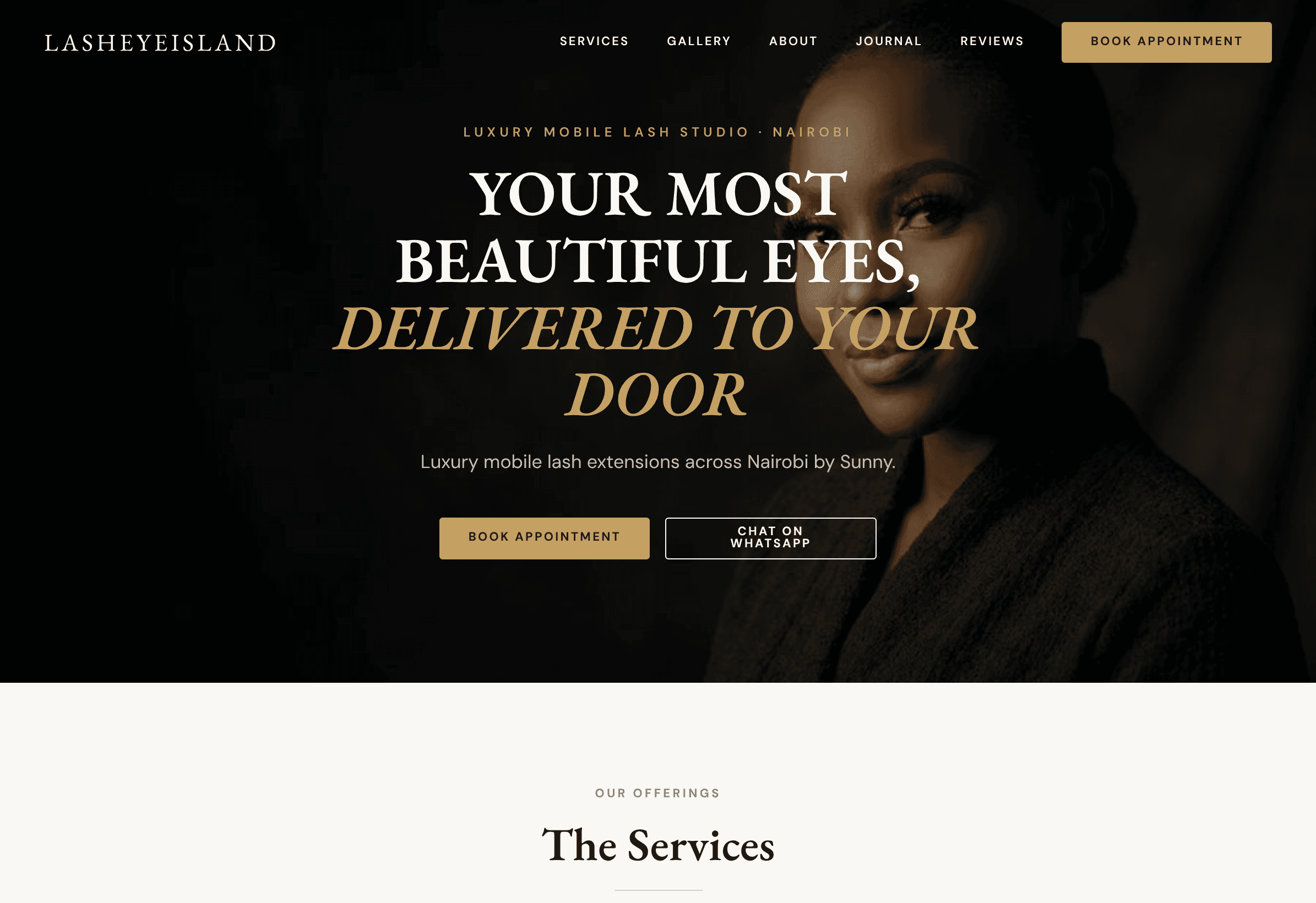The Lasheyeisland public site, live on Wahy